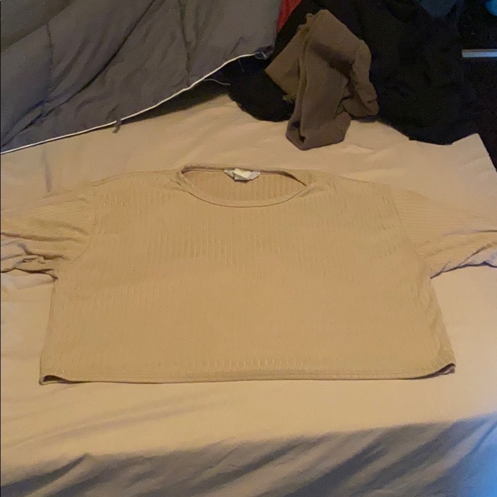 Tan crop top